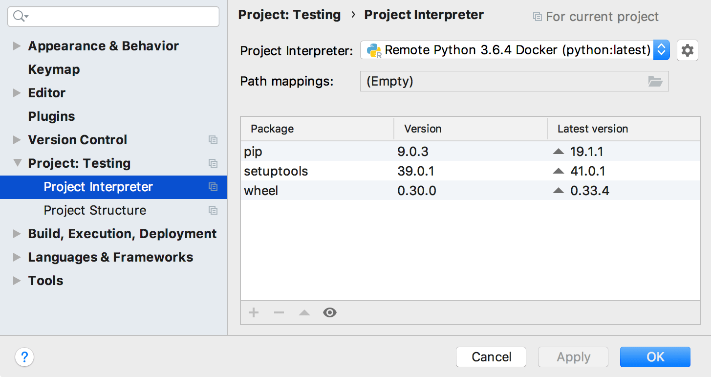 Set up an interpreter