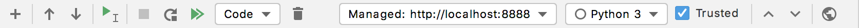 Jupyter toolbar Jupyter toolbar