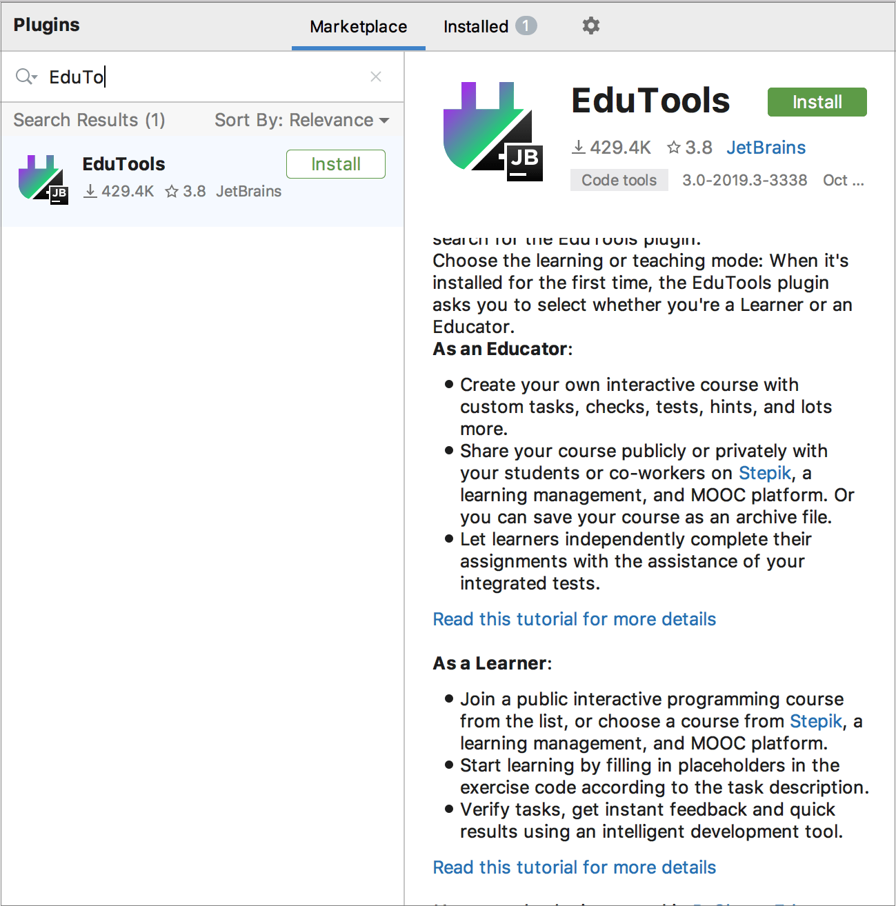 Installing EduTools