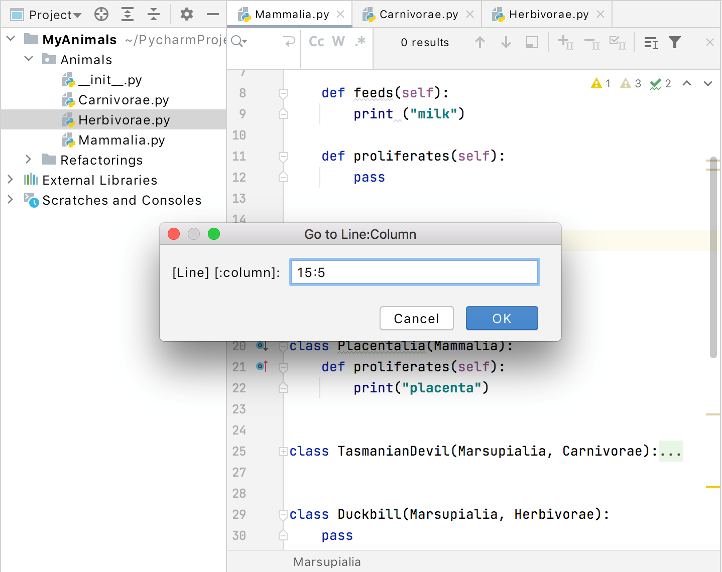 how to do find function on pycharm for a spreadsheet