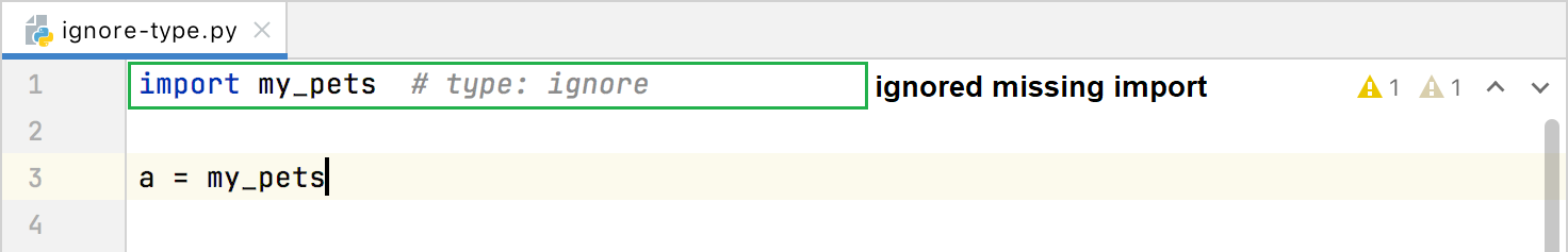 Ignore a missing import statement