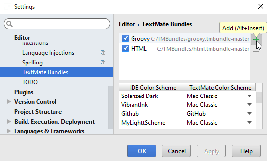 Add TextMate bundles