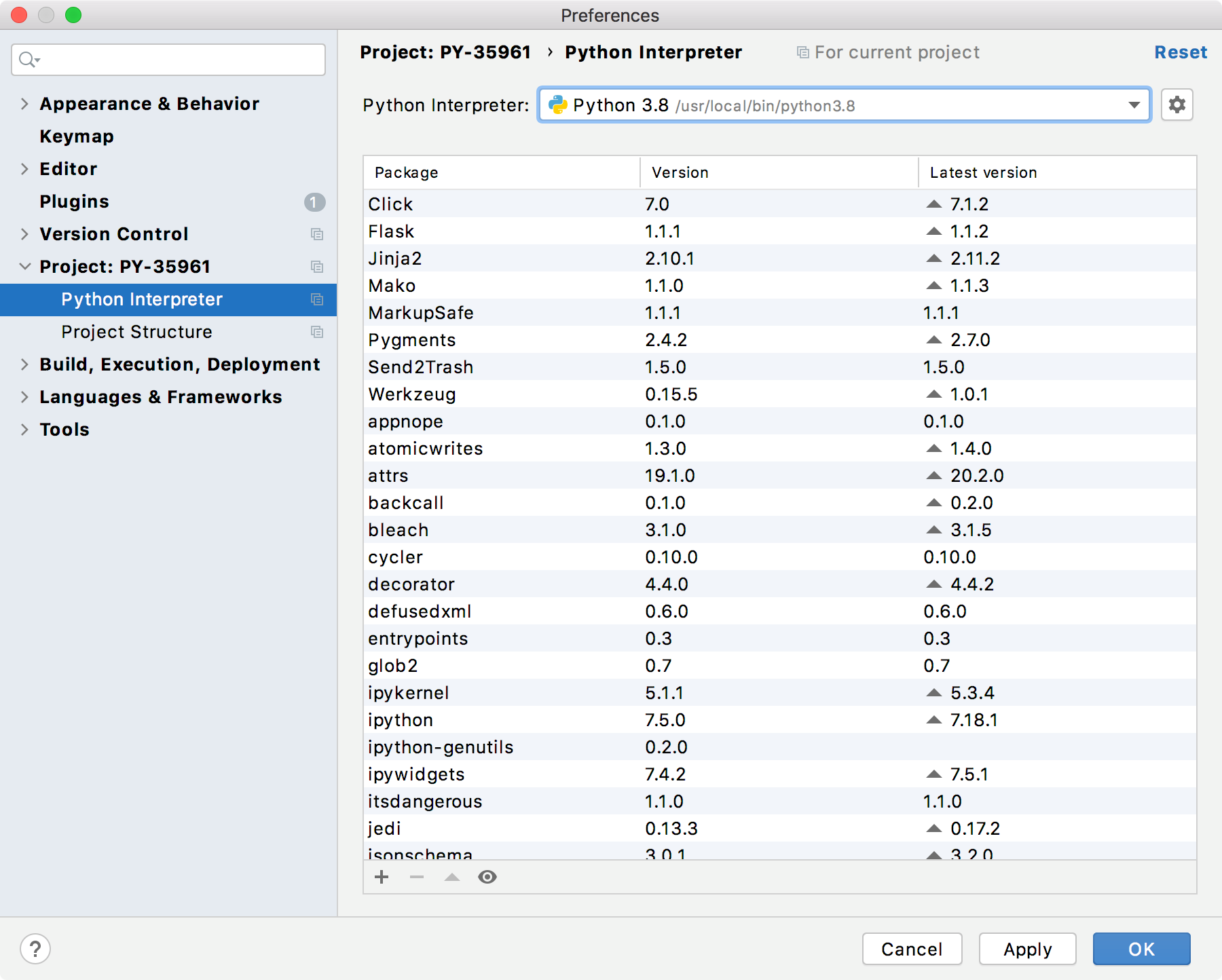 pycharm install packages