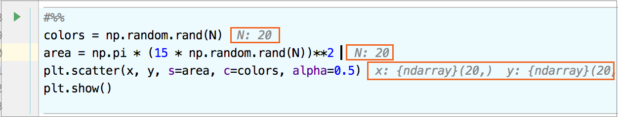 Inline variables in the source editor