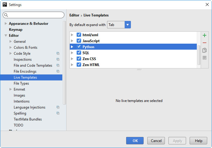 Tutorial Creating And Applying Live Templates Code Snippets Pycharm