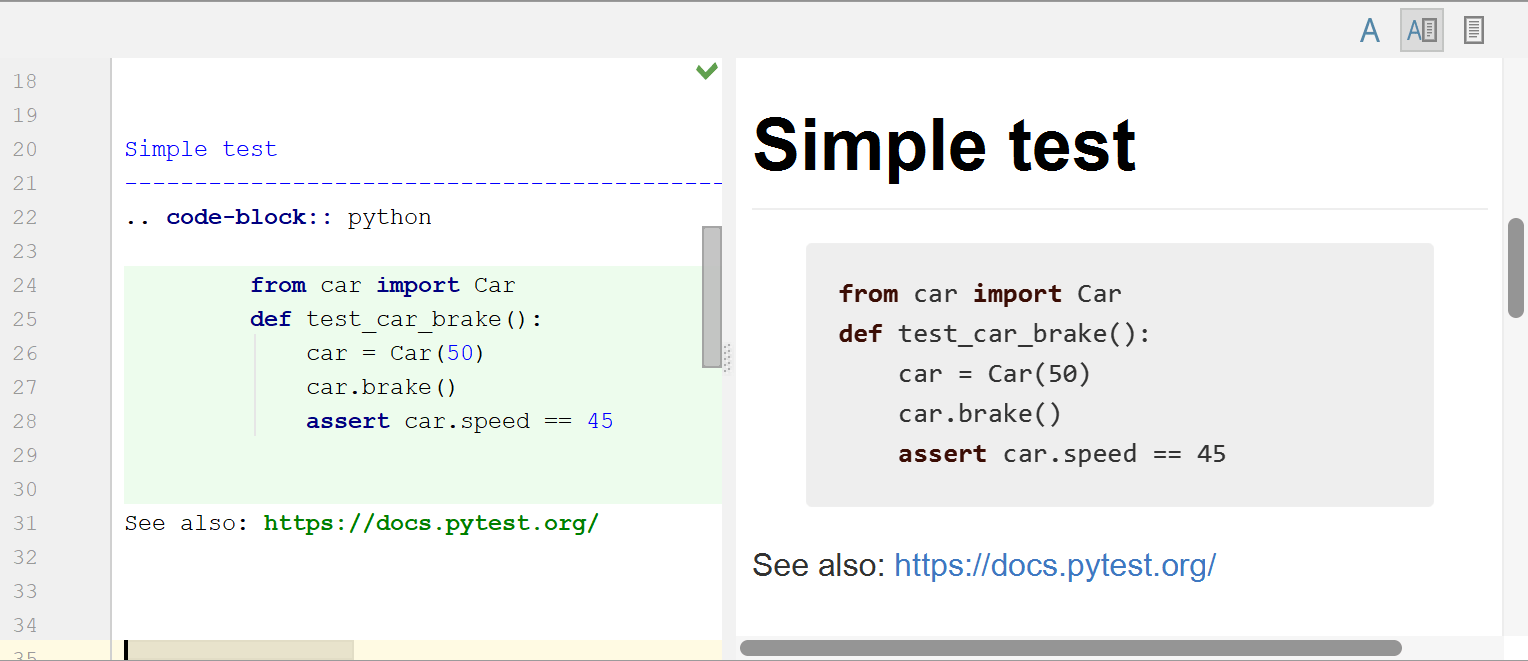 Highlighting Python syntax in the code block