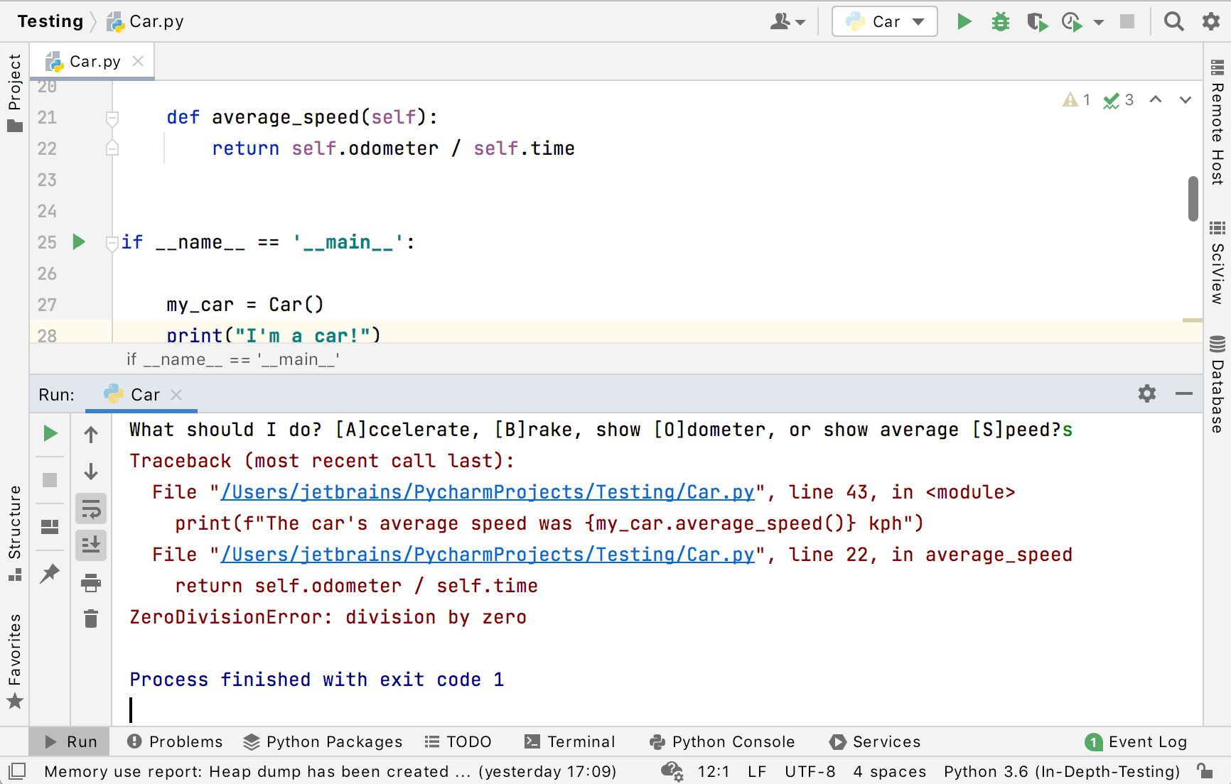 Step 2 Debug Your First Python Application Pycharm