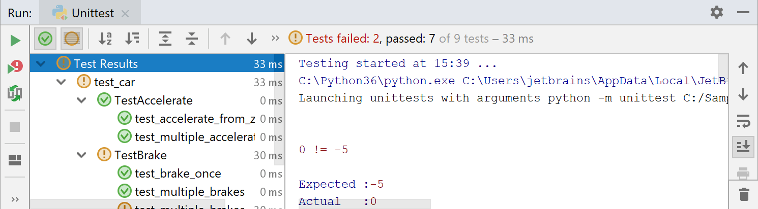 Run unittest