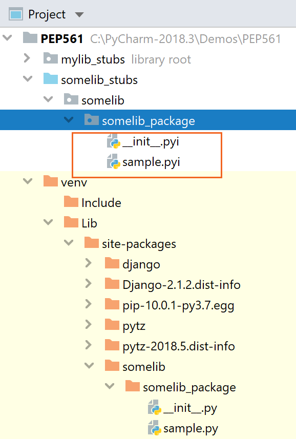 Creating a stub for the external implementation