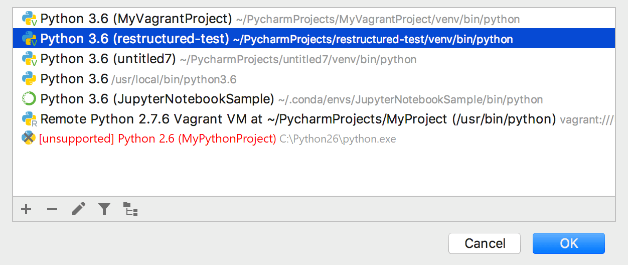 pycharm no python interpreter