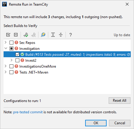 Remote Run dialog