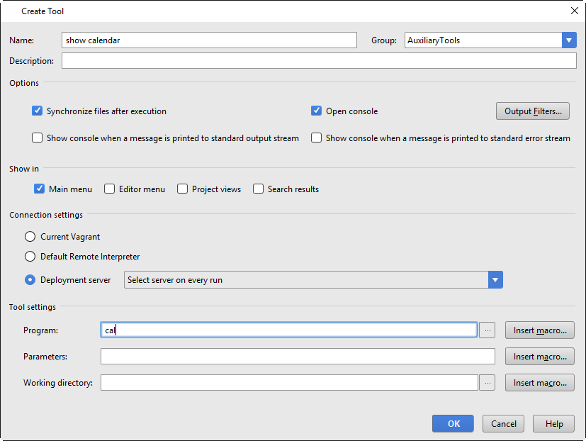 Ssh external tools