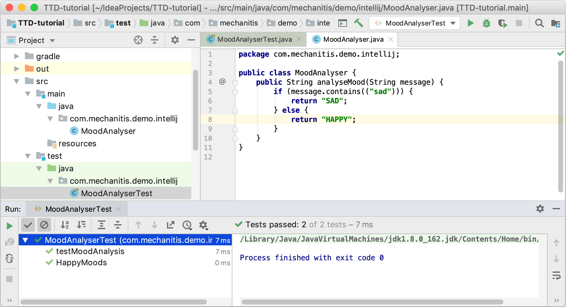 Tutorial: test driven development  IntelliJ IDEA