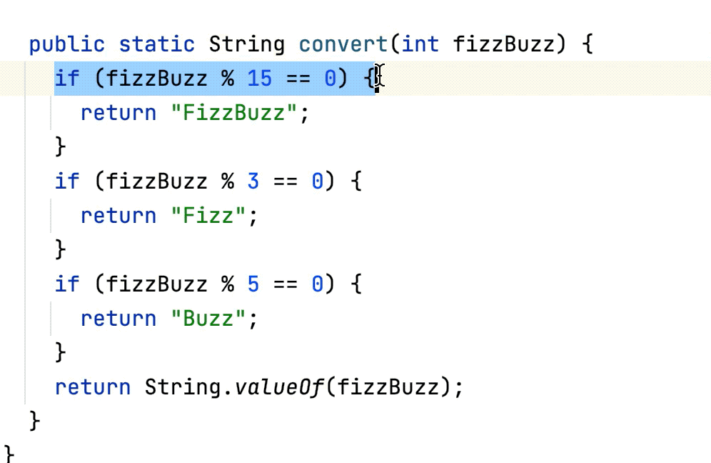 複数のキャレットと選択範囲 Intellij Idea