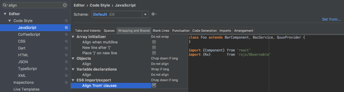 phpstorm format code