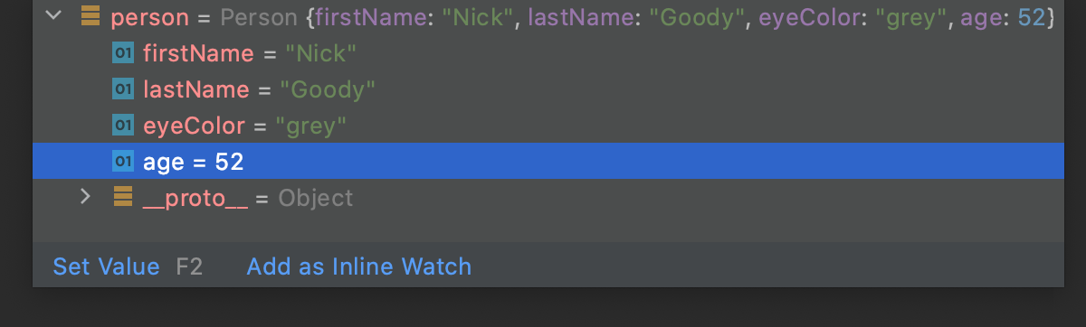 Adding an inline watch option