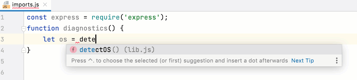 Auto import with CommonJS import statement