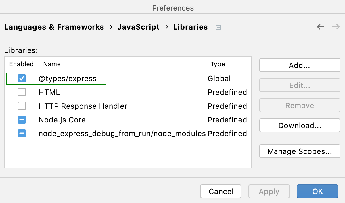 phpstorm node js