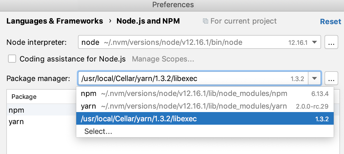 Npm Pnpm Yarn Intellij Idea