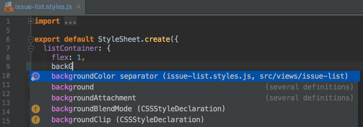 intellij idea react native