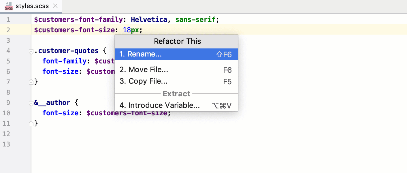 phpstorm sass