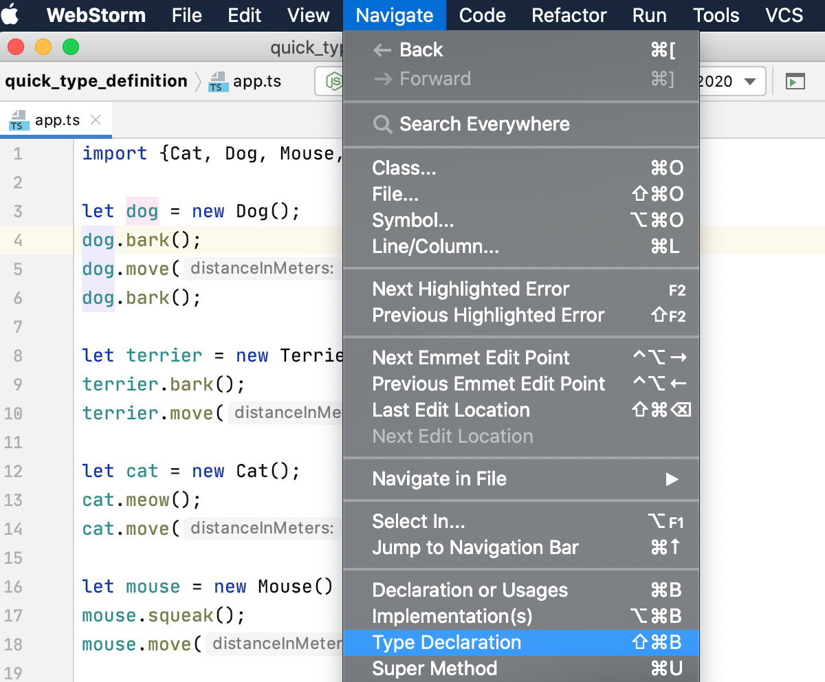 intellij key to get info about method