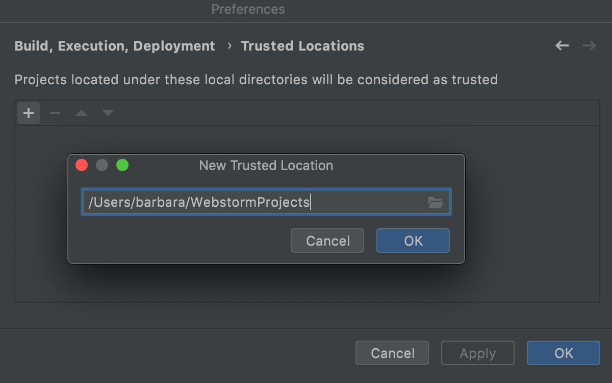Webpack: Trusted locations