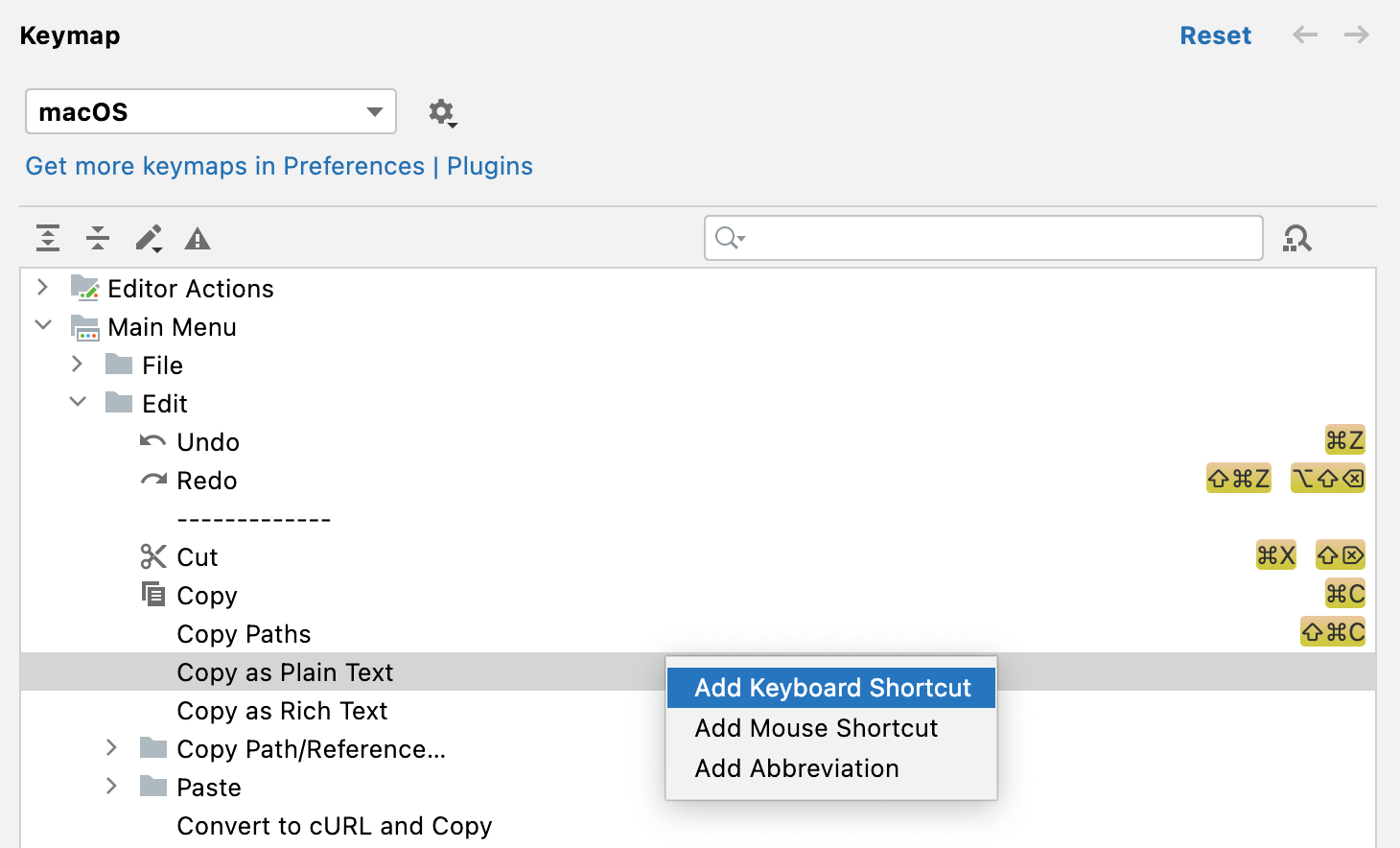 eclipse os x shortcuts