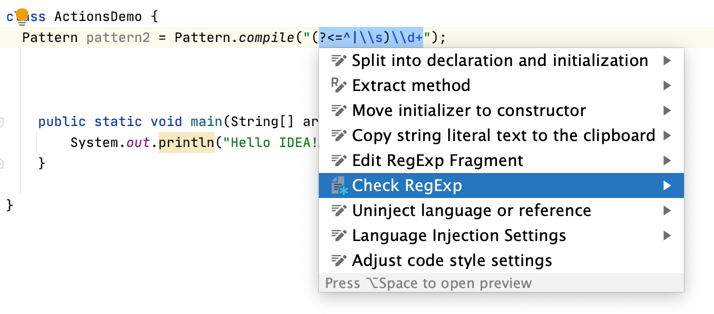 Regular expression syntax reference  IntelliJ IDEA