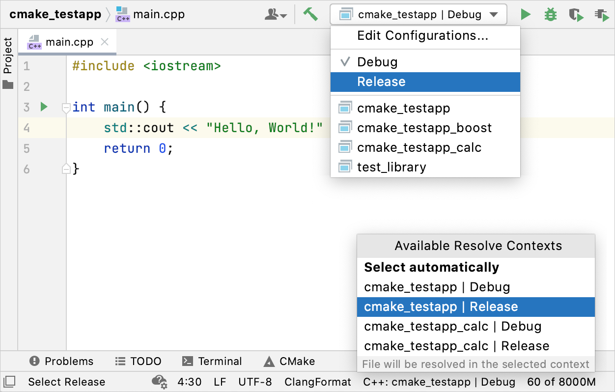 cmake install not copying files