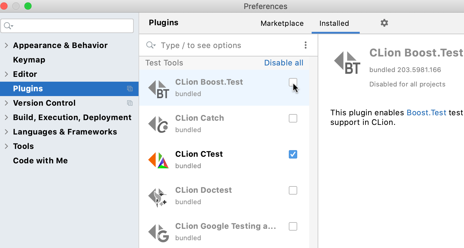 Disabling an unnecessary plugin