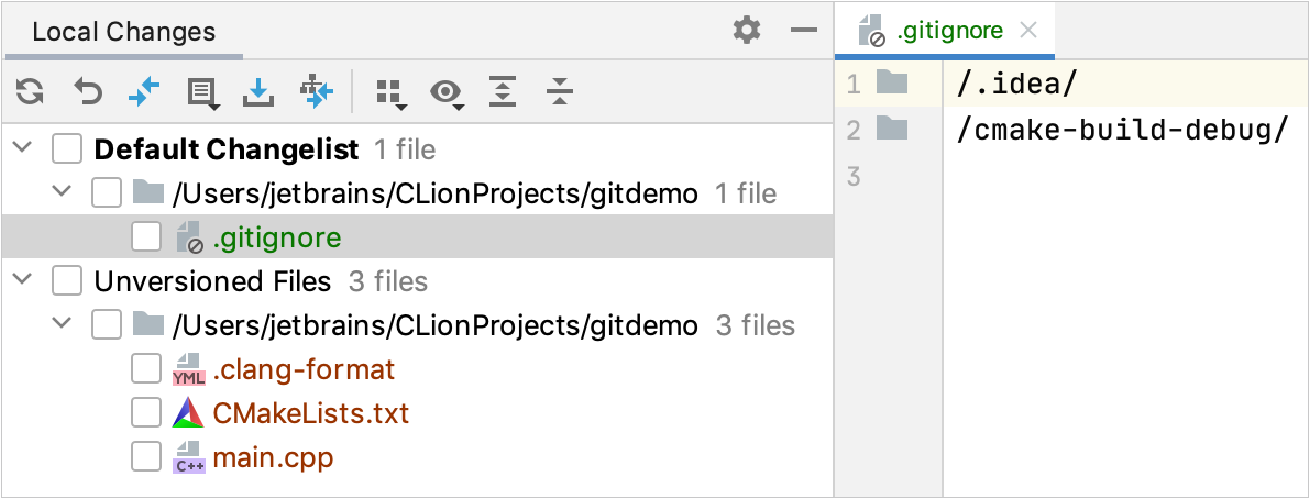 .gitignore added to Git