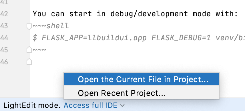 Access full IDE