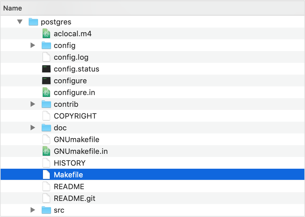 Opening a Makefile project