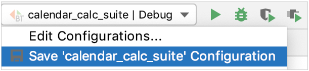 Saving a temporary configuration using the configuration switcher