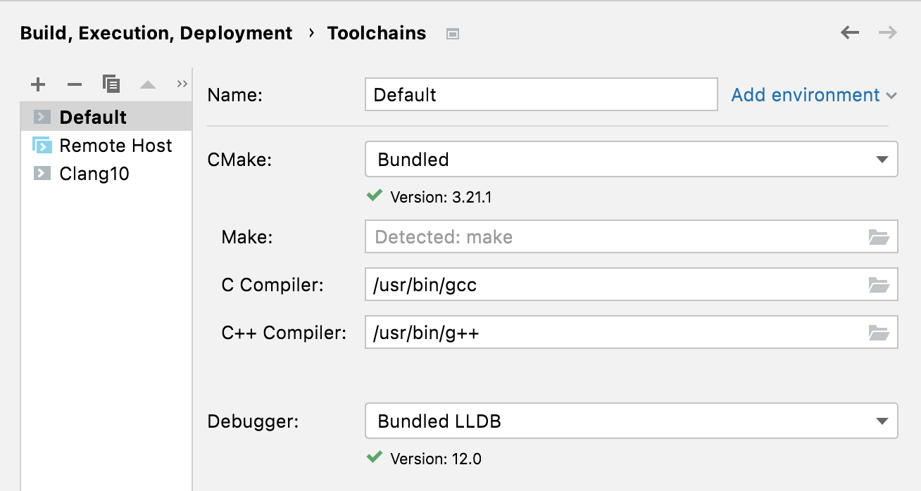 Default toolchain