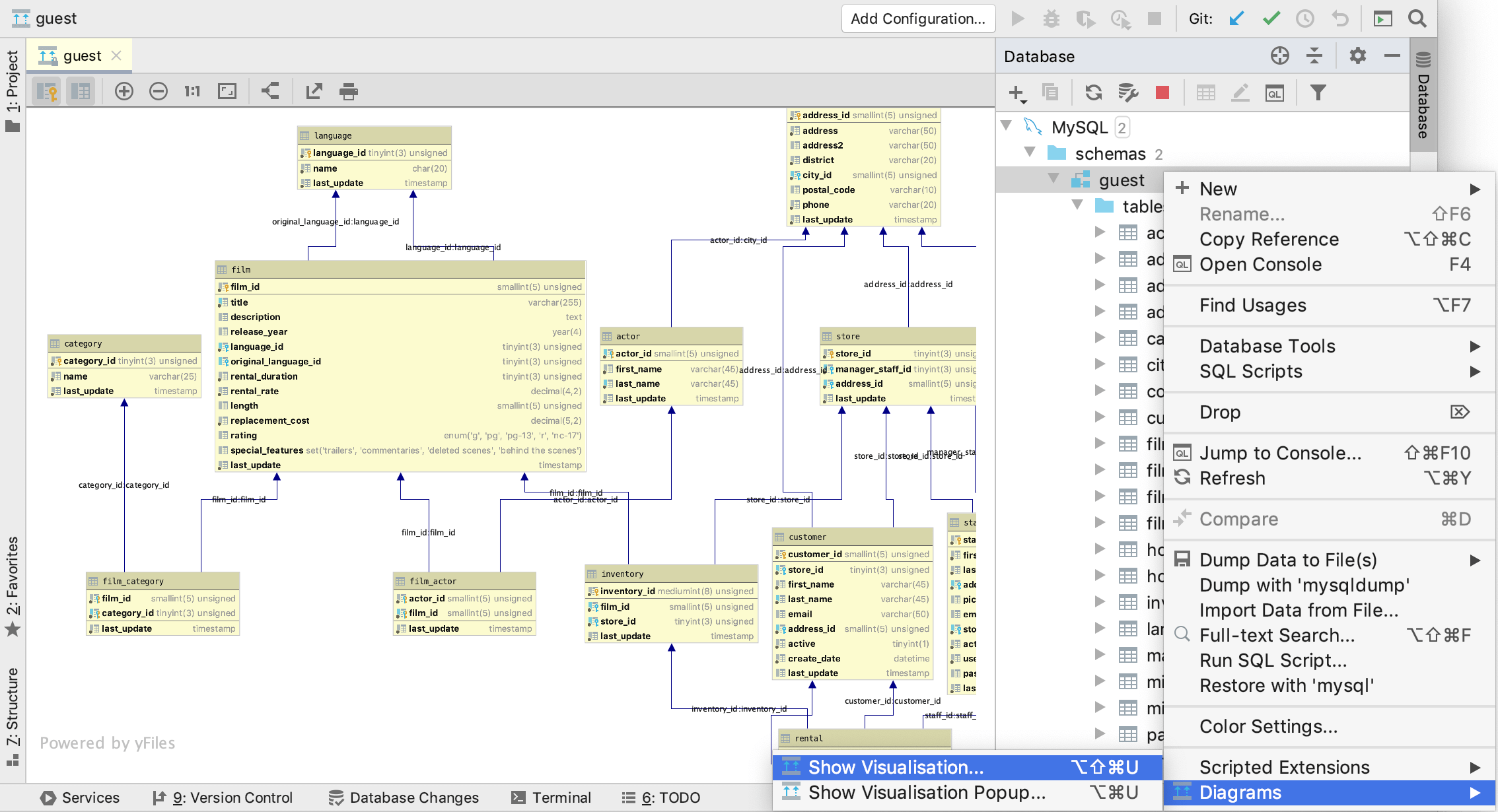 create a gui for mysql database