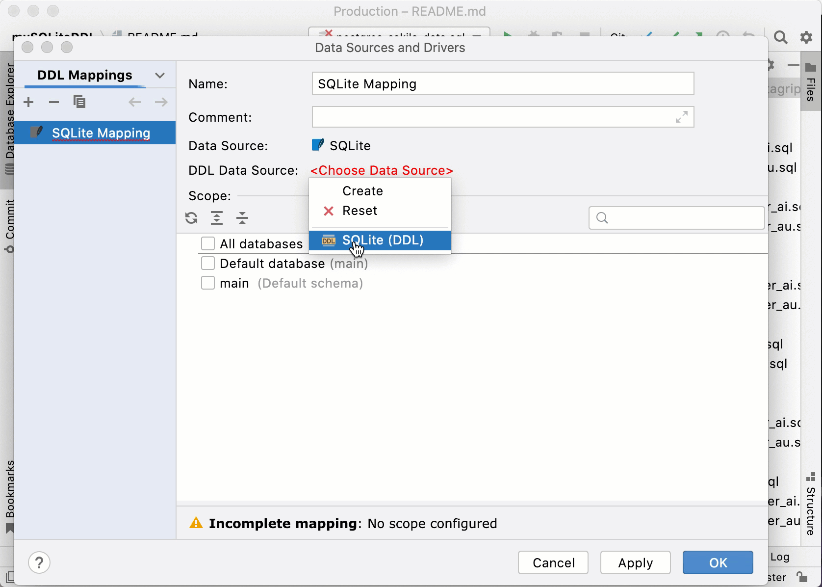 Add a DDL mapping