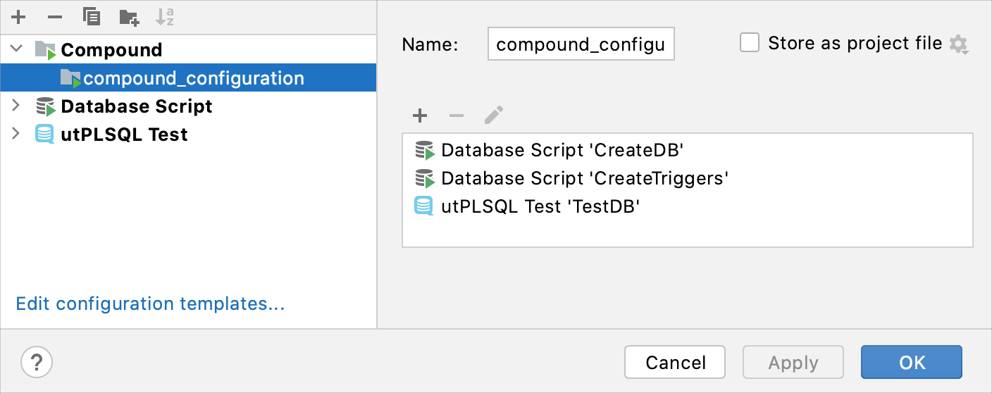 Create a compound run configuration Create a compound run configuration