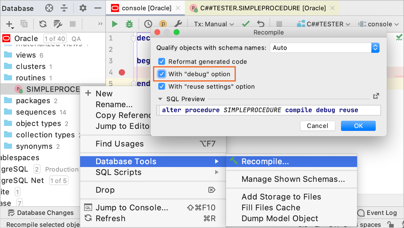 Compile code for debugging Compile code for debugging