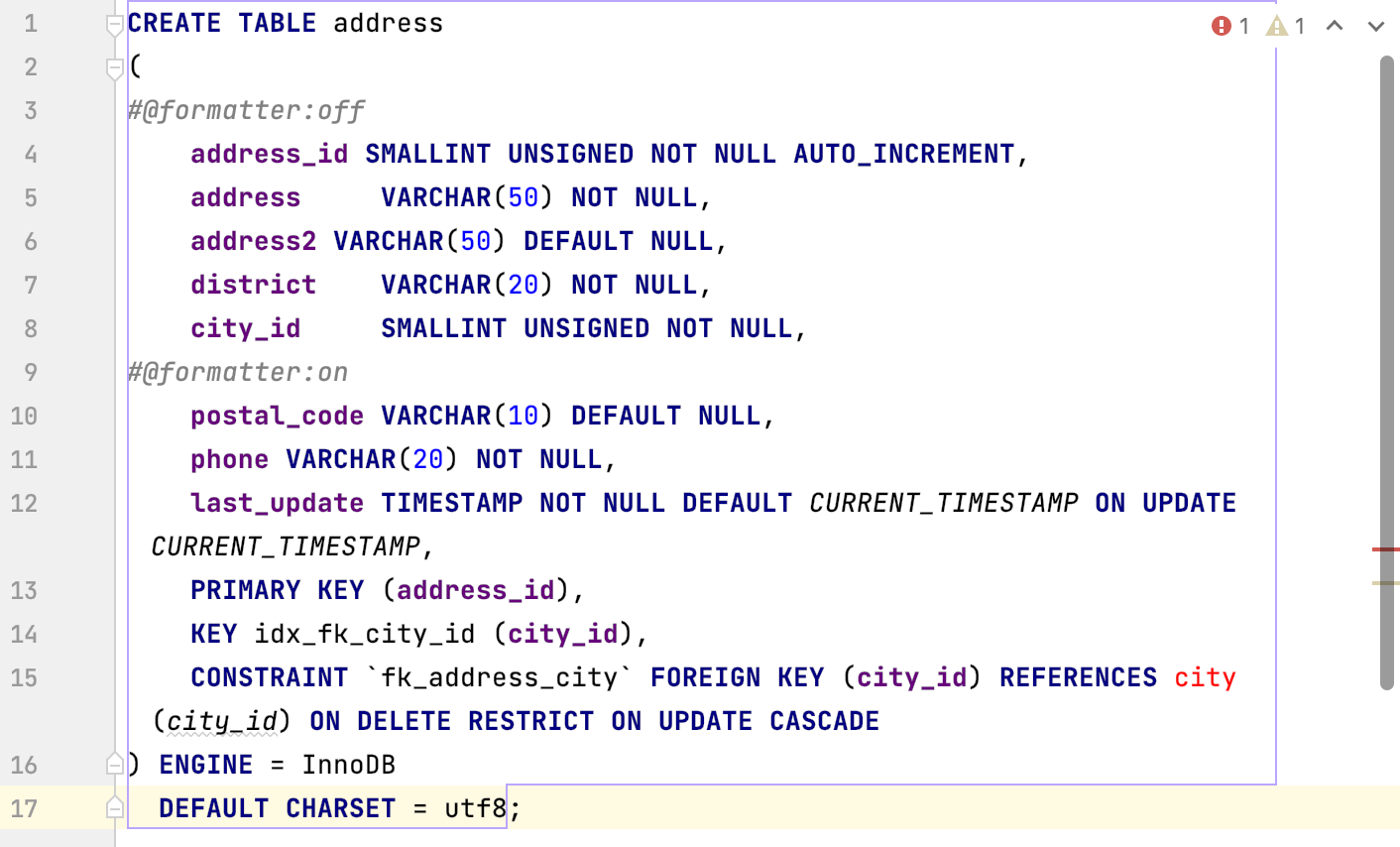 Formatting markers off Formatting markers off