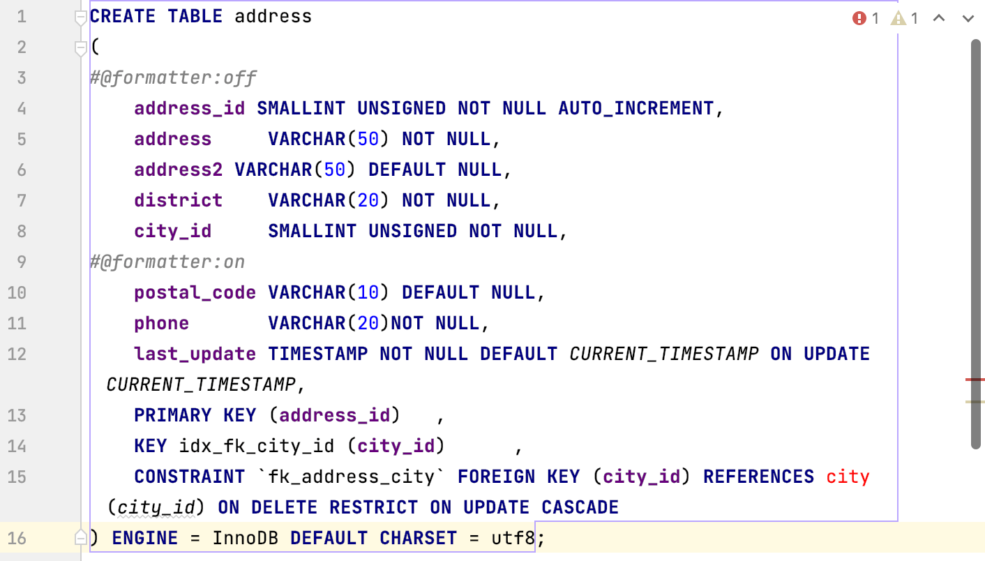 Formatting markers Formatting markers
