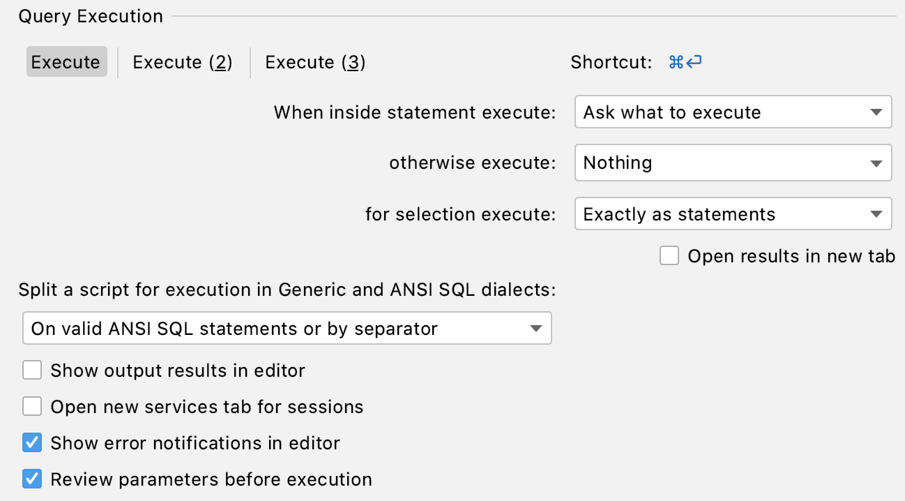Modify console settings