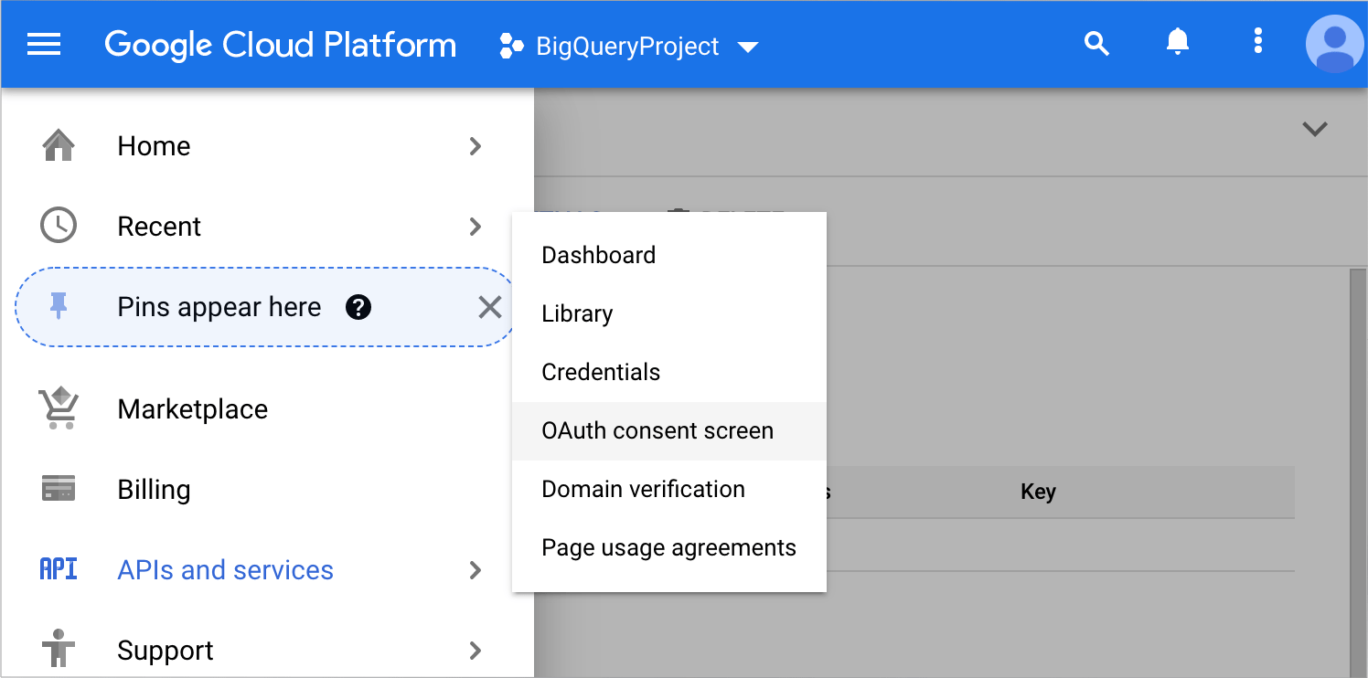 OAuth consent screen