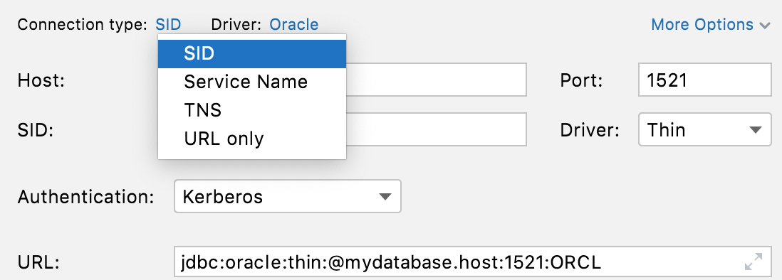 Select the Connection type Select the Connection type