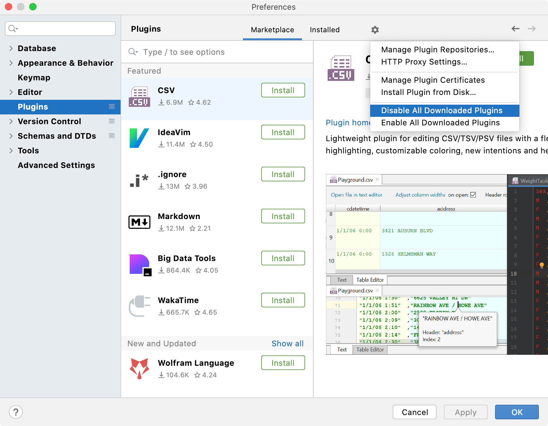 Disabling an installed plugin Disabling an installed plugin