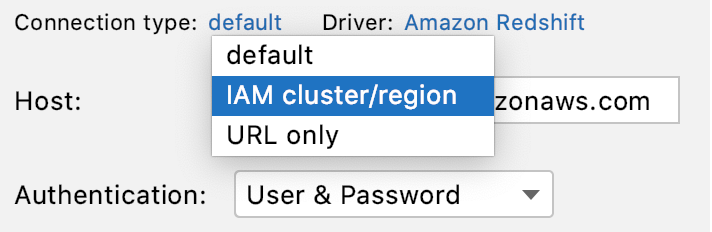 Connection type Connection type