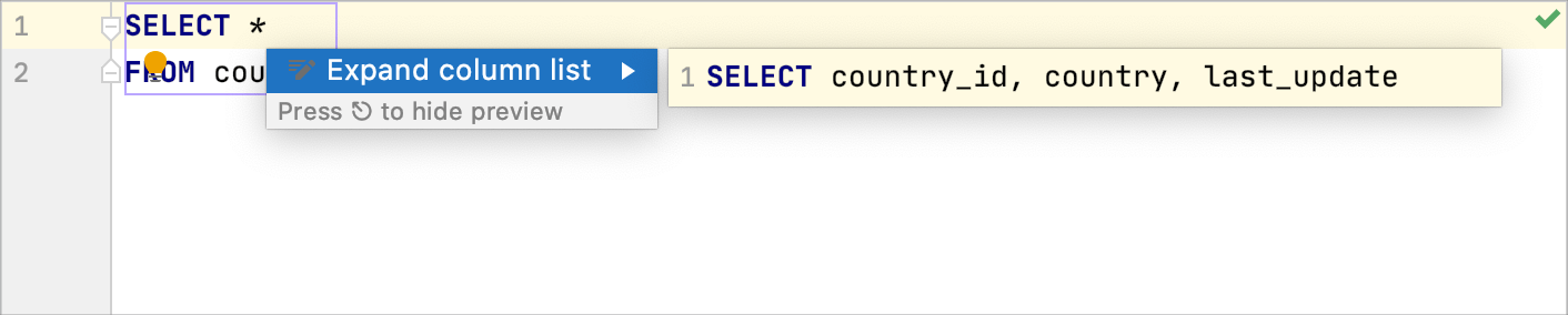 Applying a quick-fix in the editor
