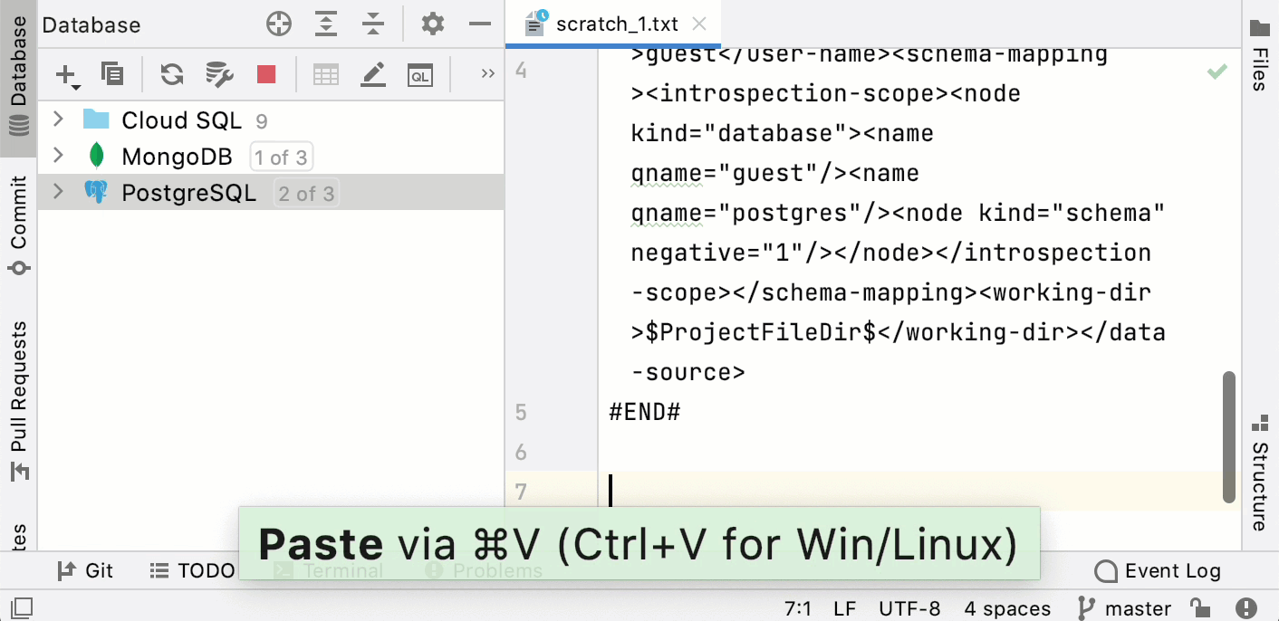 phpstorm 10 database tool