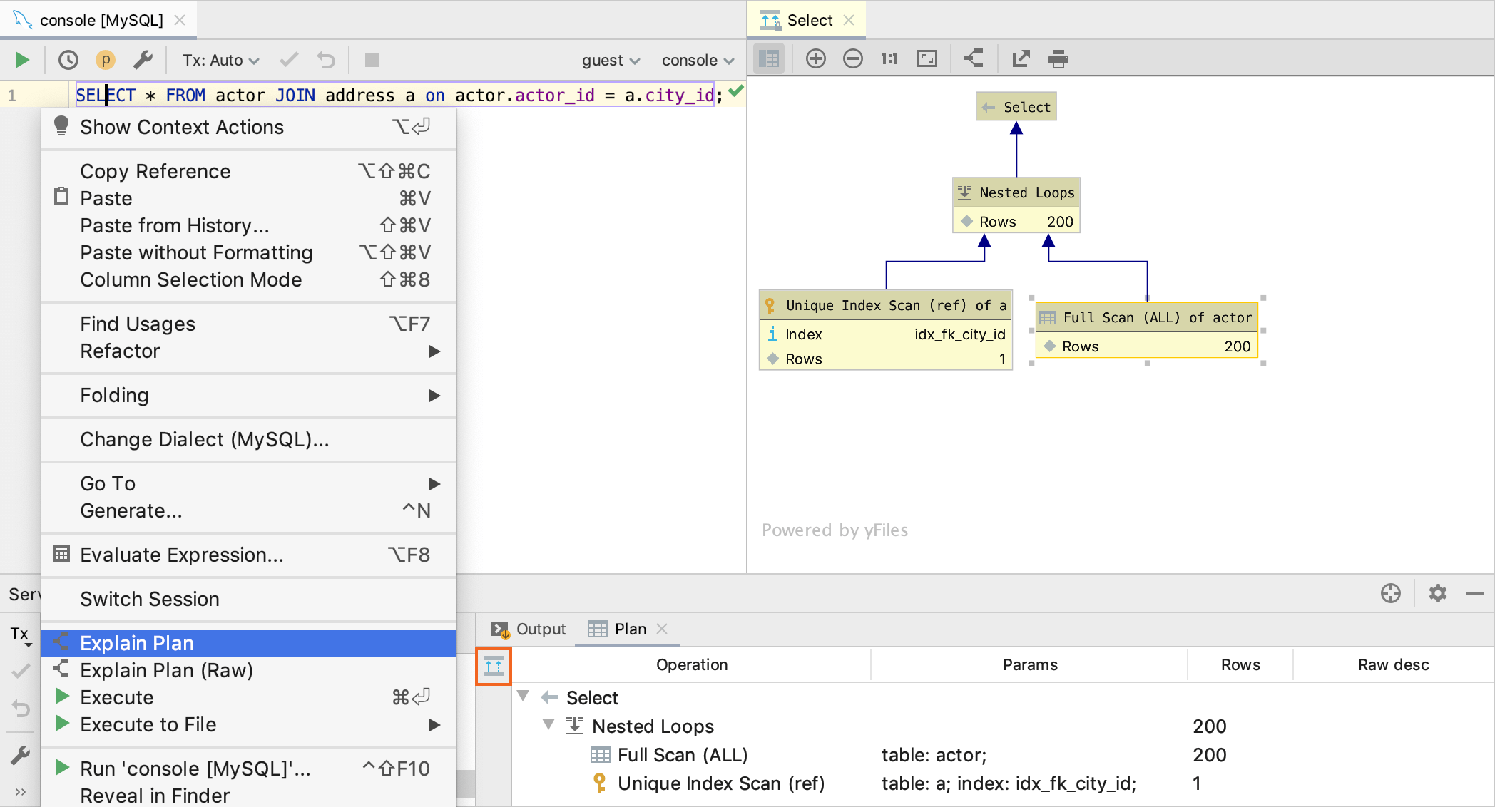 Viewing SQL Query map